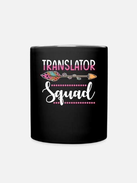 Übersetzerin Gruppe - Tasse einfarbig - Schwarz