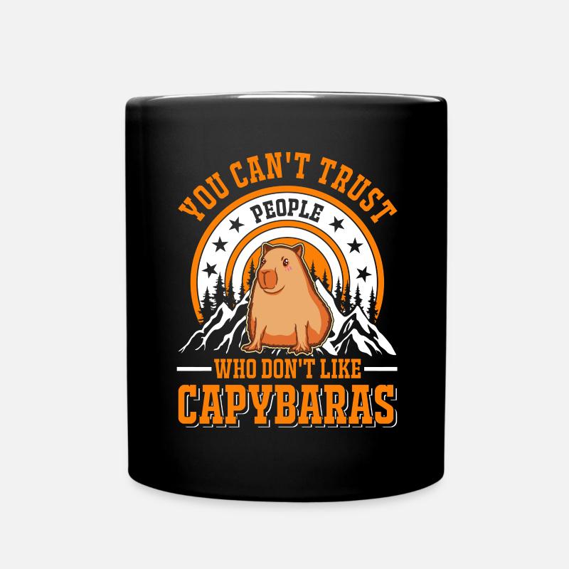 Capybara Wasserschwein Capibara - Full Colour Mug - black