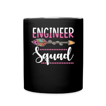 Ingenieurin Gruppe - Tasse einfarbig - Schwarz - Vorne