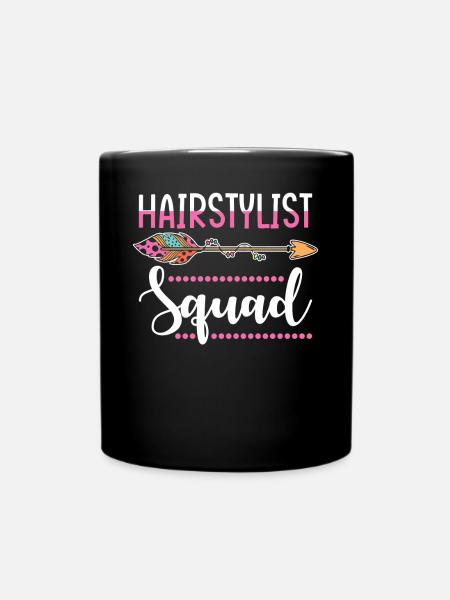 Haarstylistin Gruppe - Tasse einfarbig - Schwarz