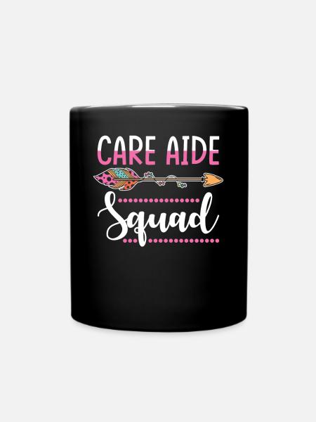 Pflegerin Gruppe - Tasse einfarbig - Schwarz