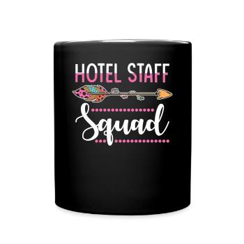 Hotel MItarbeiterin Gruppe - Tasse einfarbig - Schwarz - Vorne