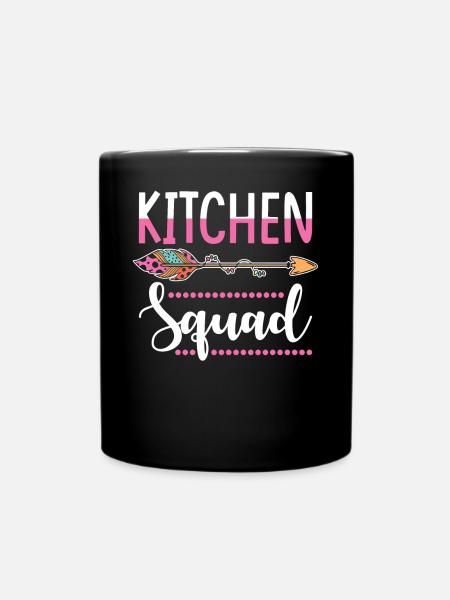 Küchen MItarbeiterin Gruppe - Tasse einfarbig - Schwarz