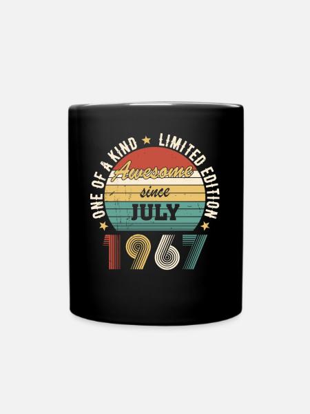 Awesome since July 1967 Limited Edition Geburtstag - Tasse einfarbig - Schwarz