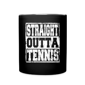 Tennis saying funny - Full Colour Mug - black - Front
