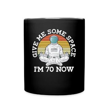70e anniversaire Astronaute 70 ans d’espace - Mug uni - noir - Devant