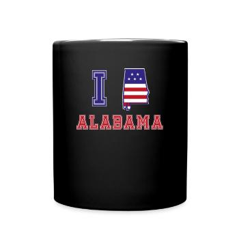 Alabama USA I love Albama - Full Colour Mug - black - Front