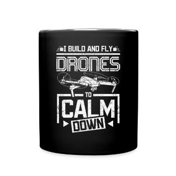 Construire et piloter des drones - Mug uni - noir - Devant
