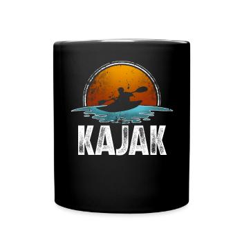 Kajak Kajakfahren - Tasse einfarbig - Schwarz - Vorne
