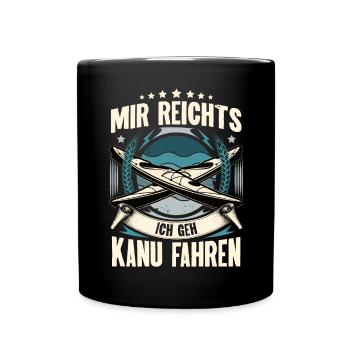 Kanu Kanut Kanutin Kanufahrer - Tasse einfarbig - Schwarz - Vorne