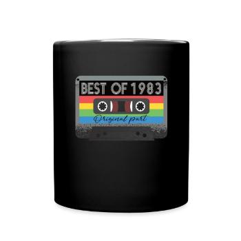 Best Of 1983 Vintage Cassette Retro Birthday - Full Colour Mug - black - Front
