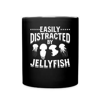 Jellyfish Lover Jellyfishes Ich Leicht Von Quallen - Tasse einfarbig - Schwarz - Vorne