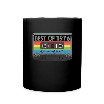 Best Of 1976 Vintage Cassette Retro Birthday - Full Colour Mug - black - Front