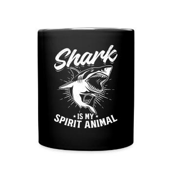 Shark Is My Spirit Animal Shark Grand Blanc - Mug uni - noir - Devant