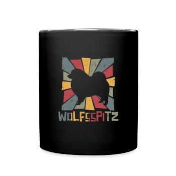 Keeshond - Full Colour Mug - black - Front