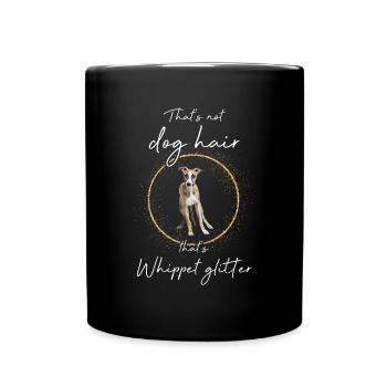Ce ne sont pas des poils de chien qui sont des paillettes whippet - Mug uni - noir - Devant