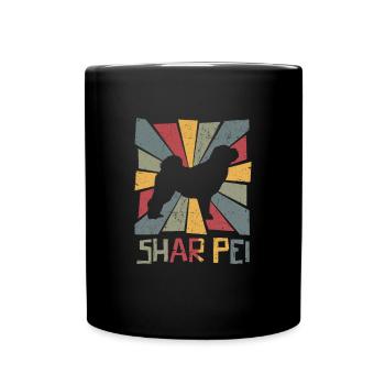 Shar pei Vintage - Full Colour Mug - black - Front