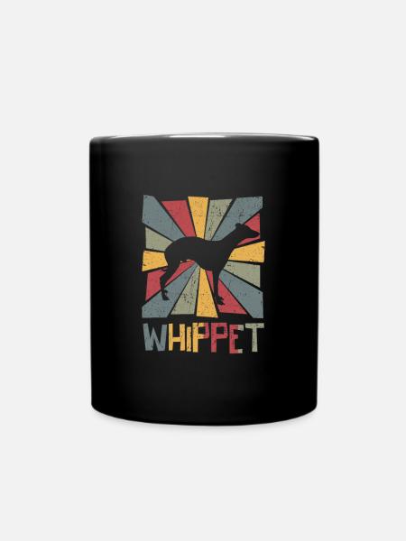 Whippet - Tasse einfarbig - Schwarz