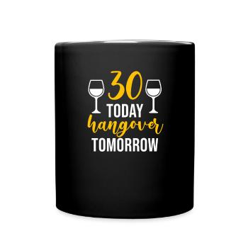 30th Birthday Gift 30 years old Gift idea - Full Colour Mug - black - Front