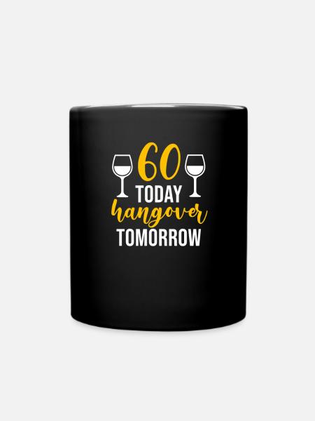 60th Birthday Gift 60 years old Gift idea - Full Colour Mug - black