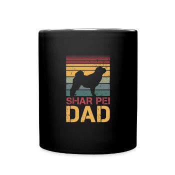 Shar Pei Dad - Tasse einfarbig - Schwarz - Vorne