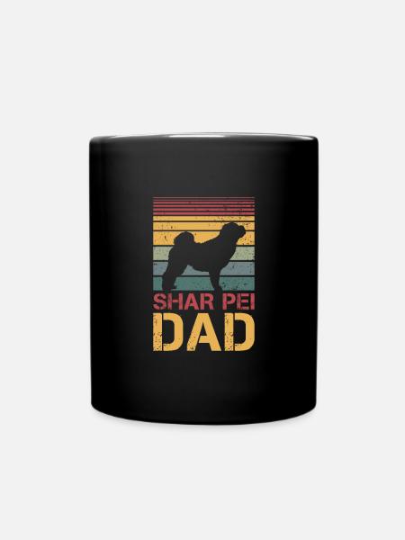 Shar Pei Dad - Tasse einfarbig - Schwarz