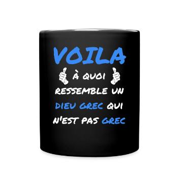 Voila à quoi ressemble un dieu grec qui n'est pas - Mug uni - noir - Devant