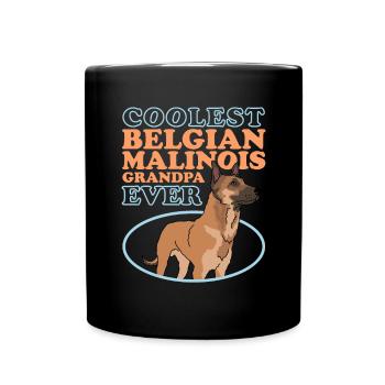Malinois Grandpa Belgian Shepherd Gift - Full Colour Mug - black - Front