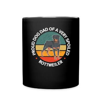 Rottweiler Dad Hundebesitzer Herrchen Geschenk - Tasse einfarbig - Schwarz - Vorne