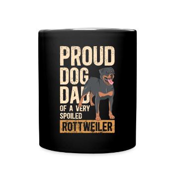 Rottweiler Dad | Herrchen Hundebesitzer Geschenk - Tasse einfarbig - Schwarz - Vorne