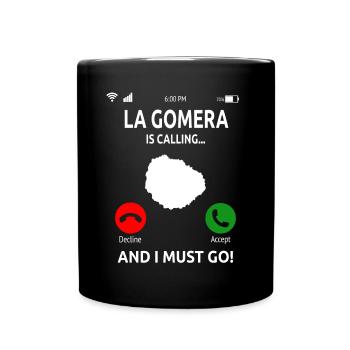 La Gomera Kanaren Kanarische Inseln Urlaub - Tasse einfarbig - Schwarz - Vorne