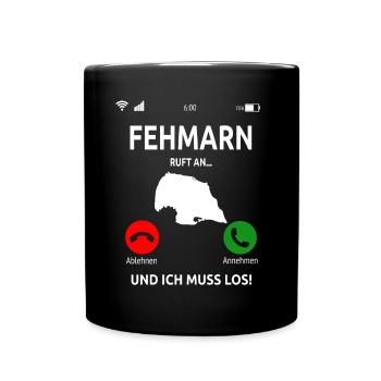 Fehmarn Insel Ostsee Burg Urlaub Idee - Tasse einfarbig - Schwarz - Vorne