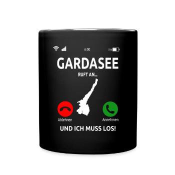 Gardasee Lago Di Garda Italien See Urlaub Geschenk - Tasse einfarbig - Schwarz - Vorne