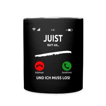 Juist Nordsee Ostfriesische Insel Geschenk - Tasse einfarbig - Schwarz - Vorne