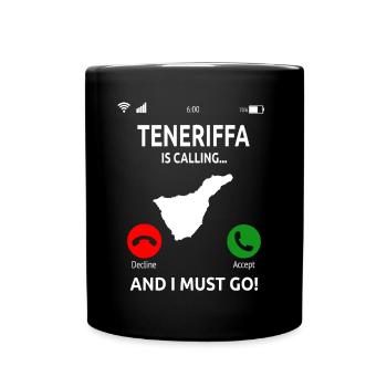 Tenerife Canary Islands Holiday - Full Colour Mug - black - Front