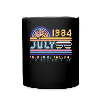 Année de construction 1984 en juillet - Mug uni - noir - Devant