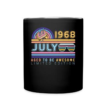 1968 Juli Vintage - Tasse einfarbig - Schwarz - Vorne