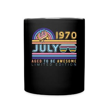 Millésime de juillet 1970 - Mug uni - noir - Devant