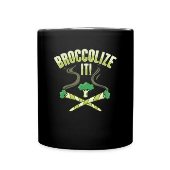 Brokkolize-It jeu de mots pour un amateur végétalien - Mug uni - noir - Devant