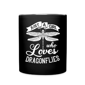 Dragonflies Flying Insect Quotes Entomologist - Full Colour Mug - black - Front