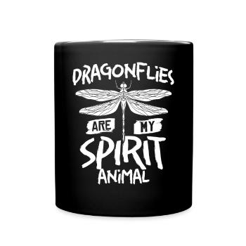 Dragonflies Flying Insect Quotes Entomologist - Full Colour Mug - black - Front