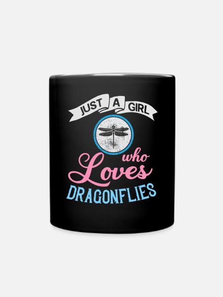 Dragonflies Flying Insect Quotes Entomologist - Full Colour Mug - black