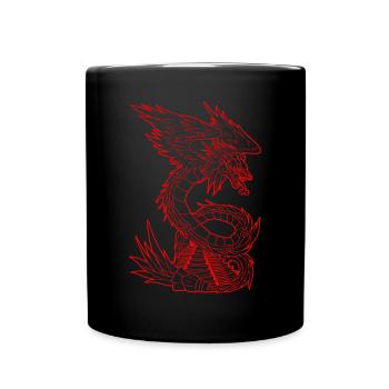 Quetzalcoatl Ancient Aztec Serpent Mayan Tempe - Full Colour Mug - black - Front