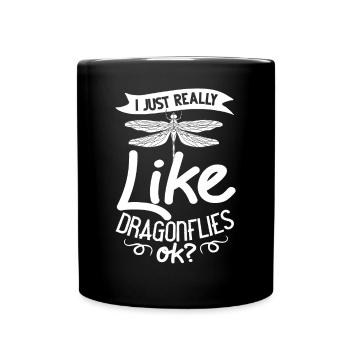 Dragonflies Flying Insect Quotes Entomologist - Full Colour Mug - black - Front