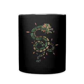 Quetzalcoatl Aztecs Feathered Snake Maya Inca - Full Colour Mug - black - Front