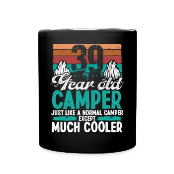39 Year Old Camper Scouting Camping 39 Birthday - Full Colour Mug - black - Front