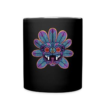 Quetzalcoatl Aztecs Feathered Snake Maya Inca - Full Colour Mug - black - Front