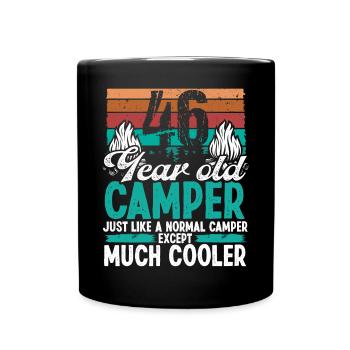 46 Year Old Camper Scouting Camping 46 Birthday - Full Colour Mug - black - Front