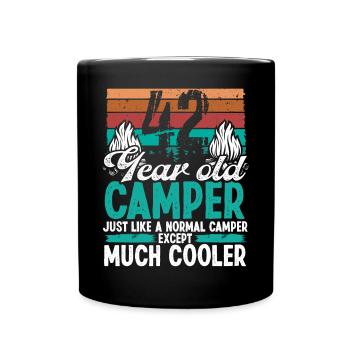 42 Year Old Camper Scouting Camping 42 Birthday - Full Colour Mug - black - Front
