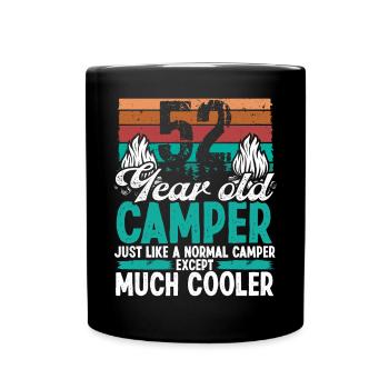 52 Year Old Camper Scouting Camping 52 Birthday - Full Colour Mug - black - Front